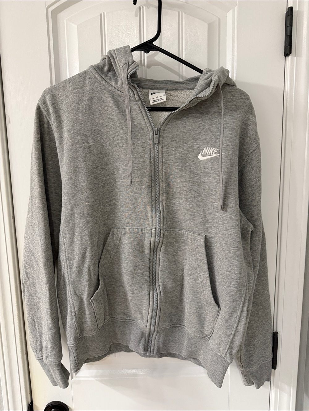 Nike Grey Full-Zip Hooded Sweatshirt